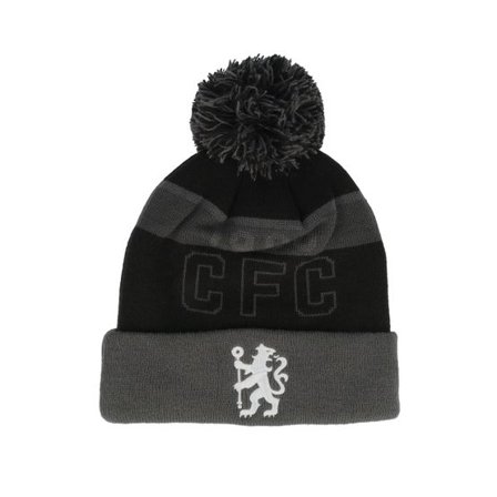 New Era - Football Svart pom Beanie - Chelsea Sport Beanie Black/Grey Pom @ Hatstore