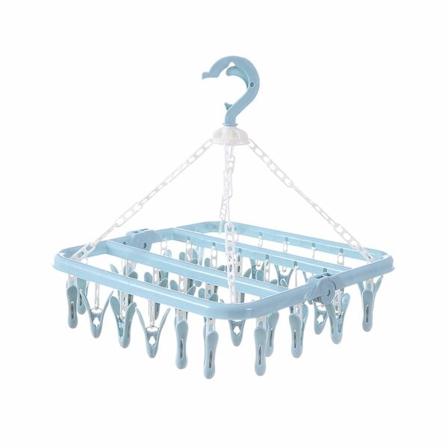 32 K tev Kasaan Taittuvaa Sukkahangaria Leukojen kanssa, Kiert v Koukku (Sininen)