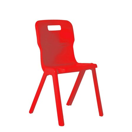 All-in-one plastic chair TITAN, H 350 mm, red