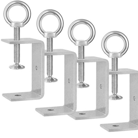 4 stk. C-klemmer 85 mm rustfritt stål justerbar C-klemme for sveising, snekkerarbeid og kuppelmontering
