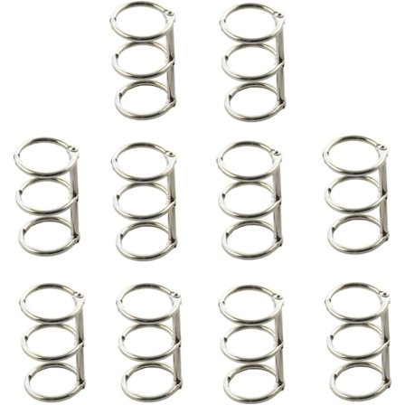 10 runde sølv 3-hulls permer med bindringsring for DIY-dagbok