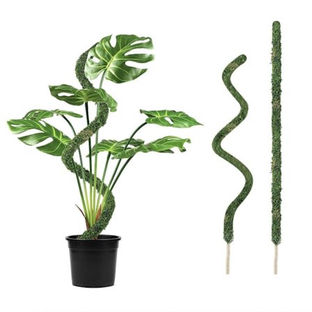 2 stk. bøyelige skilpadde-rygg bambusplante støtter, plante stolper for klatreplanter