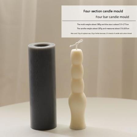 Ljusformar ljus stearinljus DIY gjutformar i silikonform LZ22068 fyra stänger