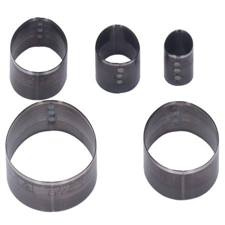 5 STK skinnskjærer eggform oval 20-60 mm stanseformsett 5 forskjellige størrelser høykarbonstål skinnskjærematriser