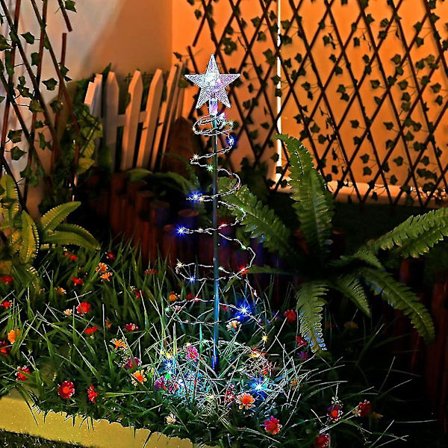 Solcelled Julelys Utendørs Utendørs Julelys Solcelled Julelys Led Jule Stjerne Fe Lys Solcelled Juletre Fargerike Lys