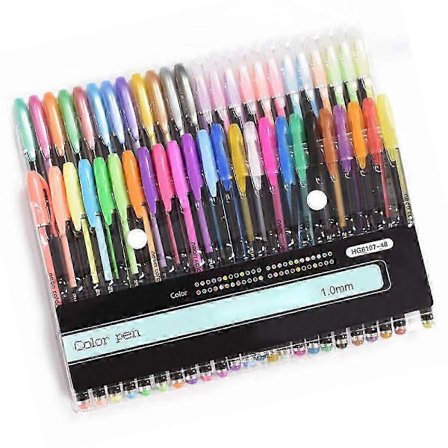 Glitterpenner, 48 stykker for malebøker for voksne_tfrf