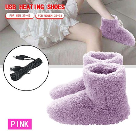 Usb elektrisk varme sko Genopladelige vaskbare plyssko