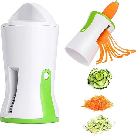 ING Spiralizer Julienne Slicer BPA-fri Tåler opvaskemaskine Grøntsagsspiralizer Zucchini Slicer Rustfrit stål til udskæring af grøntsager Spiralizer 