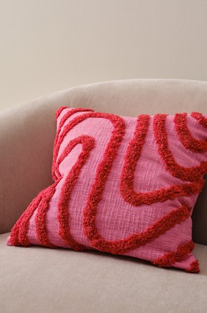 Jotex - Putetrekk 50x50 Cm Rød/rosa - KYLA - Kjøp Pynteputer & trekk hos Jotex