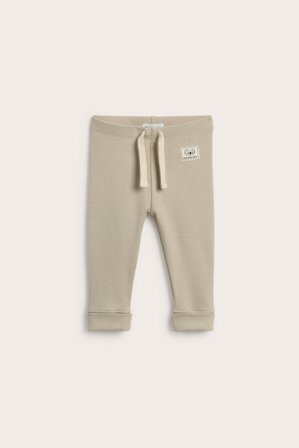 Kappahl | Prążkowane legginsy dla niemowląt | Beżowy