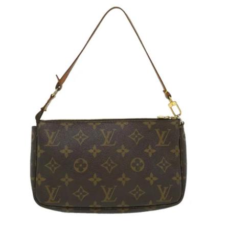 Louis Vuitton Vintage, Pre-owned Pochette Accessoires Monogram Bag Bruin, Dames, Maat:ONE Size,Canvas