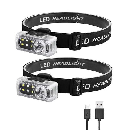 LED Induktions Pannlampa Rörelsesensor Super Stark Strålkastare