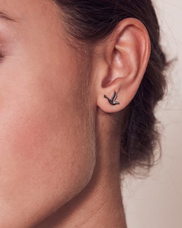 Edblad Dove Studs Small Steel Sølvfarvet Smykker Pige - Kids Brand Store