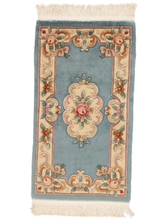 Medalionowy Mały Chińskie 90 Line Dywan 69X122 Wełna