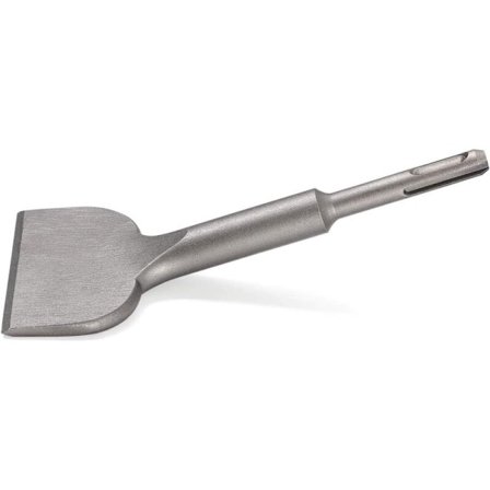 SDS PLUS flisemejsel, 165 mm x 75 mm, høj kvalitet, forstørrelsesserie, mejselformet buet flisemejsel til keramik og gulvfliser, AAFGVC