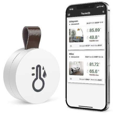 Trådløs Bluetooth-termometer og hygrometer for utendørs bruk - Smart hjemtemperatur- og fuktighetssensor