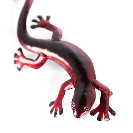 Metal Gecko Art Decoration Utendørs Hage RØD
