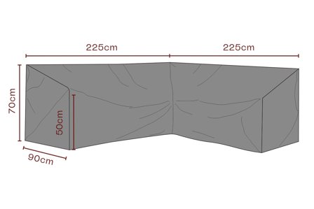 Brafab Andas Möbelskydd svart, till hörnsoffa, Utemöbler