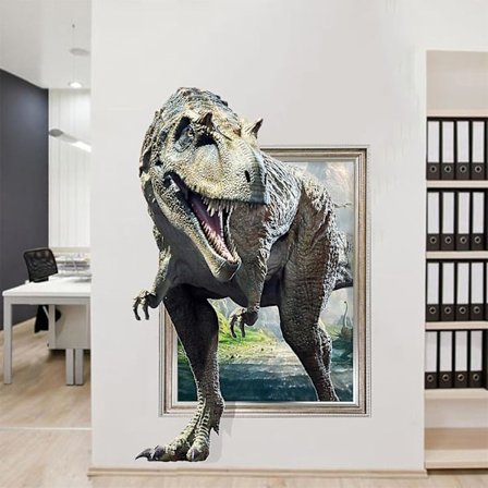 3D Dinosaur Wall Decal Sticker til Børn Drenge Soveværelse Legestue Baby Børneværelse Husvæg Dekoration Dør Gave
