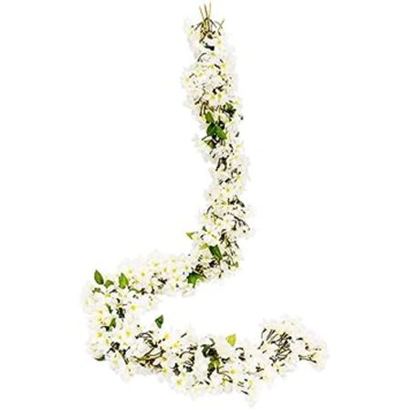 Keinotekoinen Valkoinen Kirsikankukka Köynnös, Koristeellinen Valkoinen Kirsikankukka Köynnös