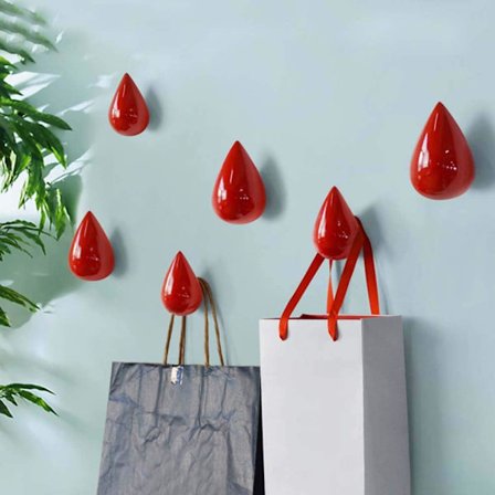 7 kpl luovaa vesipisara naulakko koukku seinäkoriste moderni sisustus