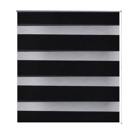 Vidaxl Rullgardin Randig Svart 70 X 120 Cm Transparent Svart