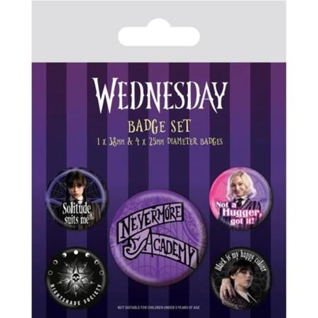 Badge Pack - Wednesday (Nevermore) Multicolor