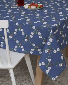 Dug Louise med blomster Blå