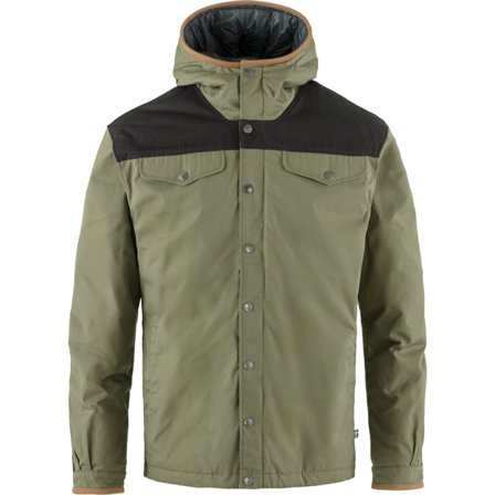 Fjällräven Herr's Greenland No. 1 Down Jacket in Green/Dark Grey | Size: XS, Dun/G-1000/Polyester