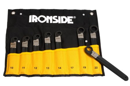 Ironside 117371 Ringskrallenøkkelsett 10–22 mm, åpningsbare, Håndverktøy