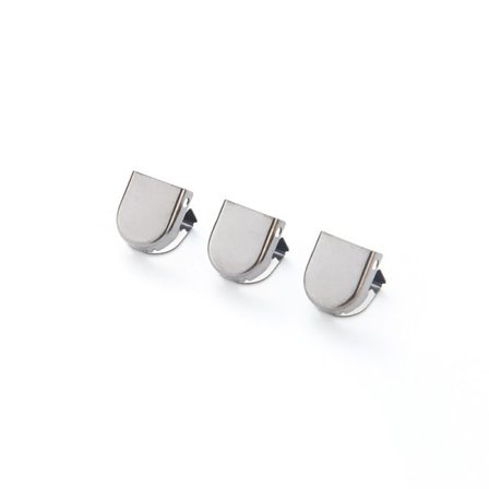 4 st halvcirkelformade skosnörespressspännen Silver Silver