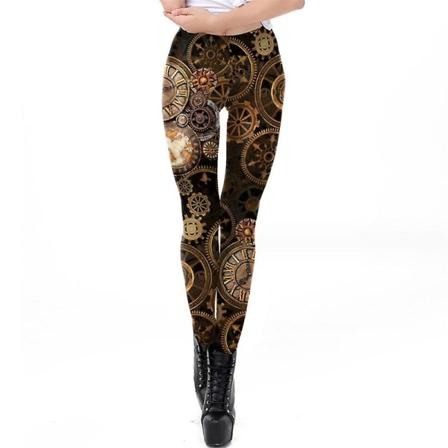 Kvinners Halloween Leggings Stretchy grafisk trykt Legging Tights style 2 L