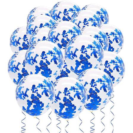 100-luvun sinisiä lateksikonfettiilmapalloja syntymäpäiviin, häihin, kihloihin, vuosipäiviin, baby shower, valmistujaisiin