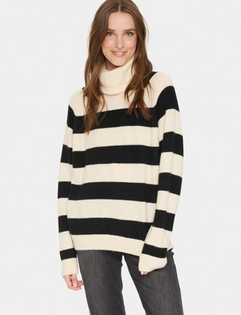 Saint Tropez Garbiesz Rollneck Pullover - Black - M