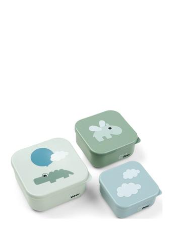 D By Deer Snack Box Set 3 Pcs Happy Clouds Green Grön