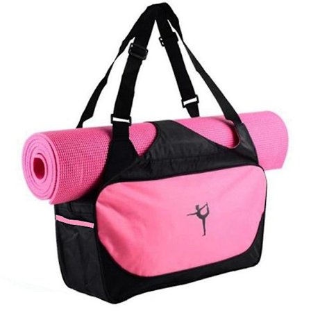 Yogataske, rejsetaske, kapacitets yogamåtte rygsæk, gymnastiktaske, yogataske, pink