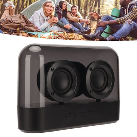 Bluetooth-högtalare Stereo Subwoofer Minneskortuppspelning Transparent Bärbar Trådlös Högtalare med Färgglad LED-lampa