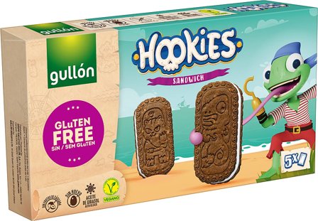 Gullón Hookies Sandwich Biscuits Glutenfri 230 g, Helse & Madvarer, Brød, Kiks & Kager, Kiks