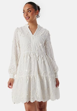 YAS menusa LS Dress Star White Klær