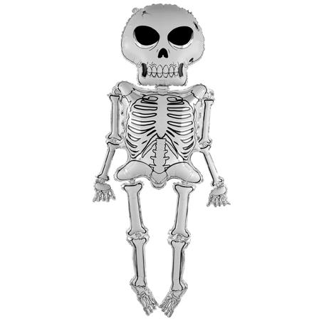 Folieballong Halloweenskelett 86x158cm - Partyninja.se