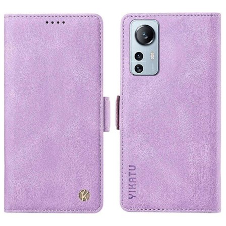 YIKATU YK-005 För Xiaomi 12 Lite 5G Hud-känsla Telefonskal PU Läder Ställ Skal Plånboksfodral