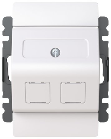 ABB Saga FOT5040-100-916 Datarasia vino, 2xRJ45, 100 mm, Kytkimet & pistorasiat