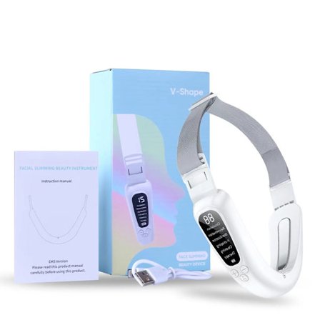 Elektrisk Dubbelhaka Apparat och V-Ansiktsmaskin med 6 Lägen och 6 Justerbara Intensitetsnivåer - Intelligent Dubbelhaka Maskin för V-ansikte