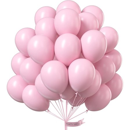 Pastellrosa ballonger, 50 st 12 tum rosa ballonger, latexballonger för ballonggirlang eller ballongbåge som festdekorationer, födelsedagsdekorationer,