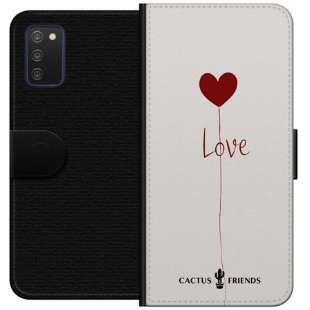 Yhteensopiva Lompakkokotelo Samsung Samsung Galaxy A03s Cactus and Friends - Love Balloon Minimal
