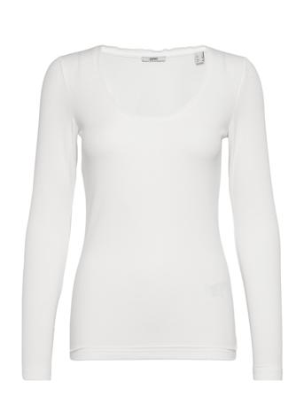 T-Shirts Langærmet T-shirt Hvid Esprit Casual