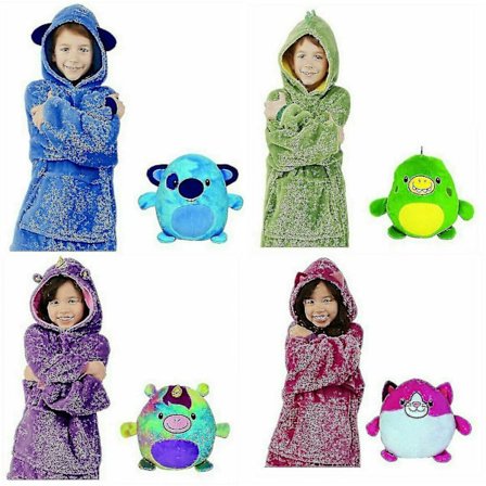 Filt Sweatshirt Huggle Pets Hoodie Plysch filt Mjuk varm barnrockskudde
