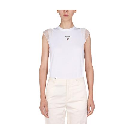 Dsquared2, Logo Print T-Shirt Biały, Kobieta, Rozmiar: S