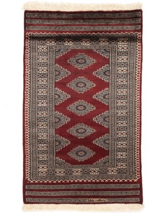 Medalhão Pequeno Paquistão Bucara 3Ply Tapete 77X128 Lã