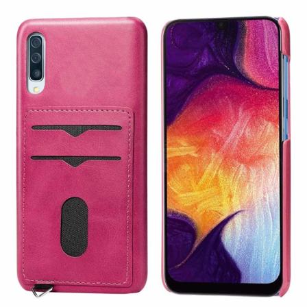 Deksel med kortspor - Samsung Galaxy A50 Rosaröd